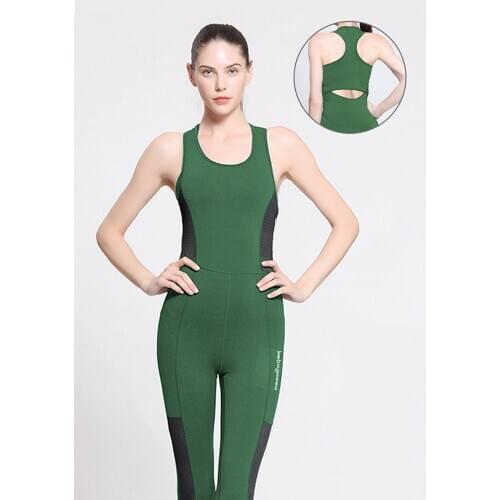 Workout Bodysuit Sportswear Gym Yoga Set Ballet-Dance-Suit Leggings Sports Tracksuit Yoga Jumpsuit Fitness Clothes Women Slim