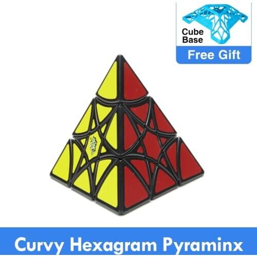 LanLan Curvy hexagram 3x3 Pyramid Magic Cube 3x3x3 cubo magico educational toys for kids neo Speed Puzzle professional