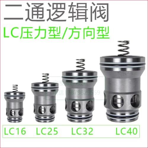 LC16 25 32 40 Rexroth Type Two-way Logic Valve Hydraulic Cartridge Spool Plug-in Overflow Valve Oil Pressure