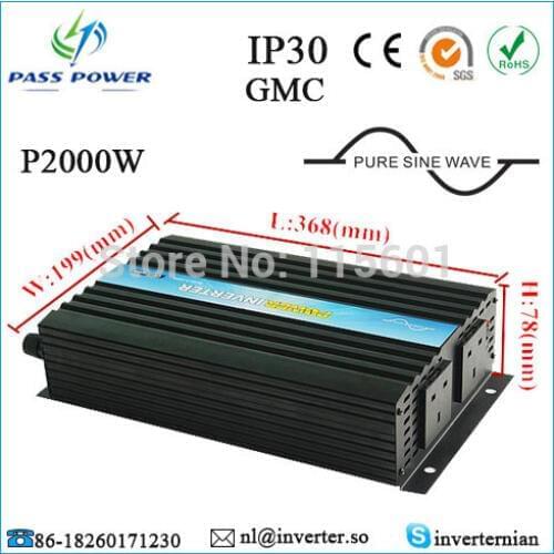 Factory Hot Selling ! Pure Sine Wave ,200w dc to ac inverter, CE&ROHS certificate, Solar Inverter 2000W