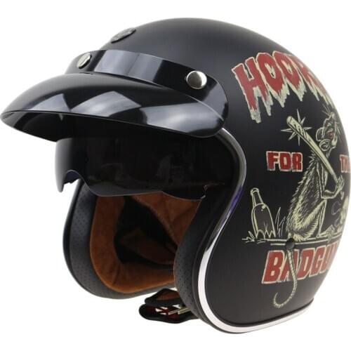 Retro Motorcycle Helmet 3/4 Open Face DOT Approved ABS Casco Moto Electric Bicycle Helmet Summer Motorbike Helmet