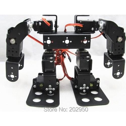 1set 8DOF 8 DOF Humanoid Biped Robotic Educational Robot Mount Kit Silver Black Optional For Arduino DIY