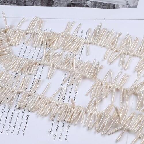 Real Natural Freshwater Biwa Pearl Strand Toothpick Charm Beads Top Drilled Grade AA For Jewelry Making