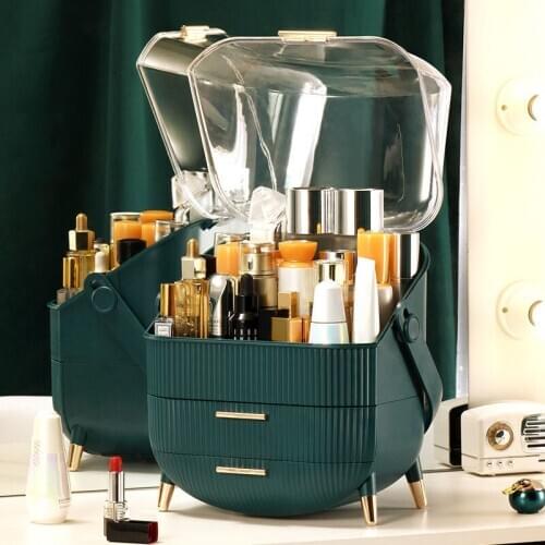 New Fashion Big Capacity Cosmetic Storage Box Waterproof Dustproof Bathroom Desktop Beauty Makeup Organizer SCI88