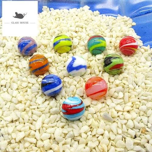 NEW 10pcs/lot 16mm Children glass marbles Vase aquarium decoration ball unique handmade glass ball marbles ornament mixed design