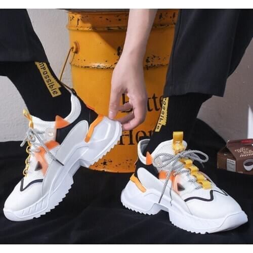 2020 Autumn New Mens Shoes Tide Brand Explosion Models Increase Comfortable Breathable Mesh Casual Sports Mens Shoes