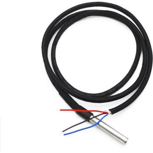Original Digital Temperature Probe Stainless Steel Packaging DS18B20 Temperature Sensor 3.0V-5.5V 1m cable