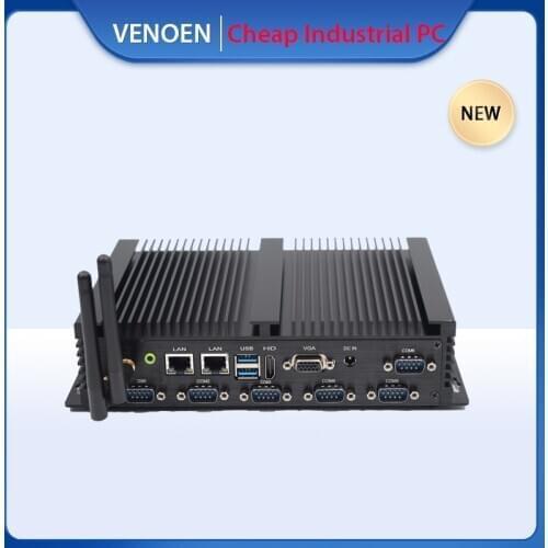 VENOEN Intel Core i5 4200U 4300U mini industrial 4th pc Portable Desktop computer with LVDS onboard 6 RS232 COM dual display 4K
