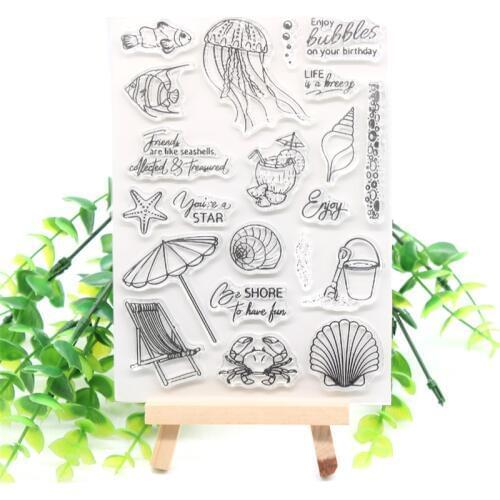 KSCRAFT Be Shore To Have Fun Transparent Clear Silicone Stamp/Seal for DIY scrapbooking/photo album Decorative clear stamp 619