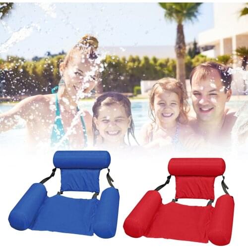 PVC Summer Inflatable Foldable Floating Row Swimming Pool Water Hammock Air Mattresses Bed Beach Water Sports Lounger Chair