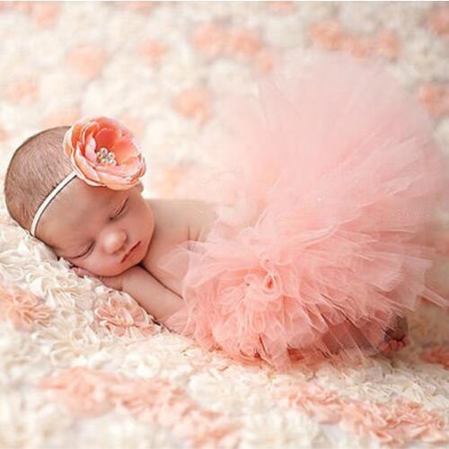 Newborn Photography Props Infant Costume Outfit Princess Baby Tutu Skirt Headband Baby Photography Props Baby Skirt MU986711