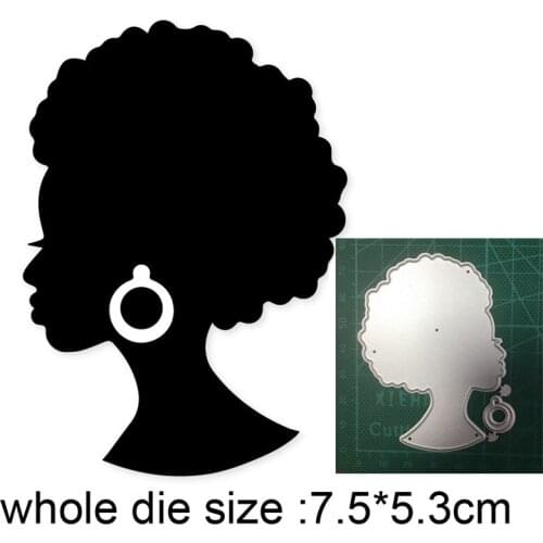 Craft dies African Woman Metal Cutting Dies Embossing Die Cut Scrapbooking die Paper Craft Knife Mould Blade Punch Stencils dies