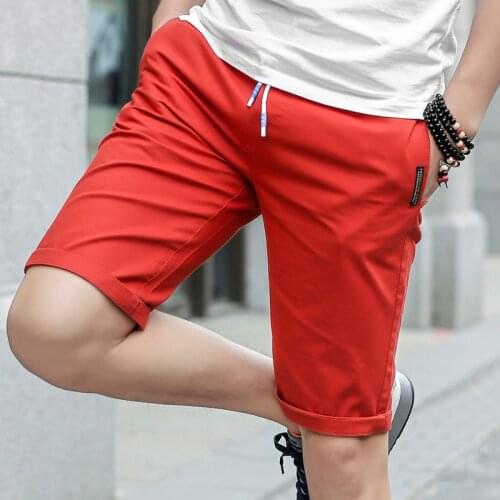Elastic Waist Short Pants Summer 4Xl 2021 Newest Cotton Men Shorts Homme Beach Slim Fitness Bermuda Masculina Joggers Drawstring