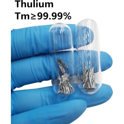 Glass Seal Rare Earth Metal Elemental Thulium 4N Tm 99.99% Pure Scientific Research Experiment