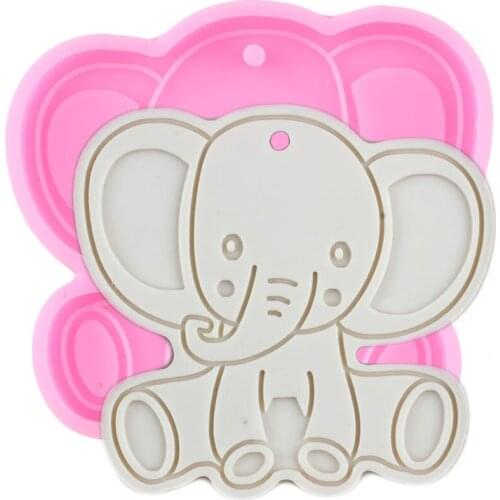 Super Glossy Elephant Resin Molds Craft Keychain Silicone Epoxy Mold DIY Pendant Jewelry Making Moulds Chocolate Fondant Mould