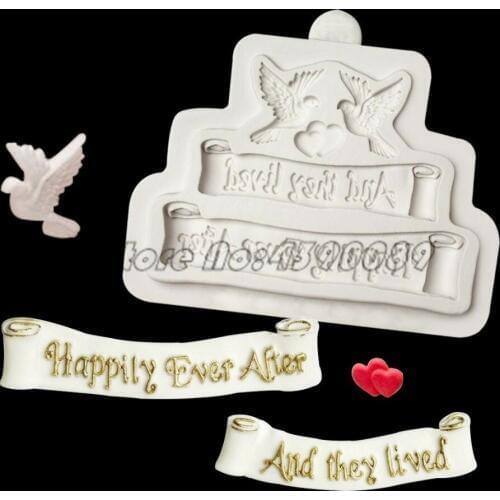 Wedding theme Silicone mold Fondant Mold Cake Decorating Tools Chocolate Mold Baking Mold for wedding decoration