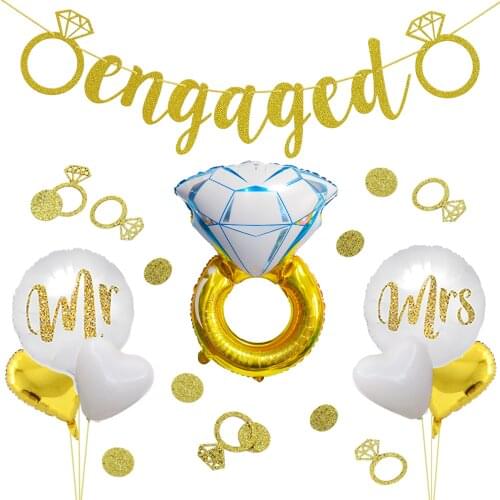 Party Glitter Letter Pull Flag Cake Plug Lips Dessert Tag Hand Hold Photo Props Balloon Set Bachelor Hen Party Supply