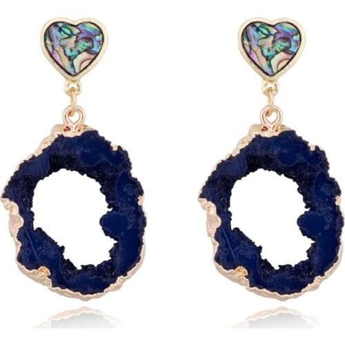 BELLAHYDIARY Vintage Resin Earings Pendant Tortoiseshell Drop Earrings For Women Jewelery Indian Boho Earring 2019 Brincos