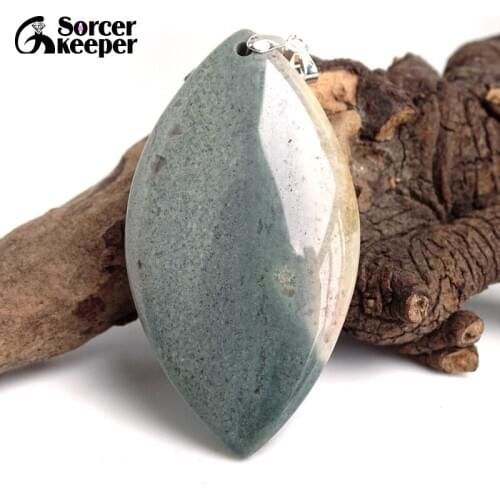 High Quality Big Natural Picasso Jaspers Stone Beads Pendants Necklaces Wholesale Bijoux Necklace For Womens Jewelry BC896