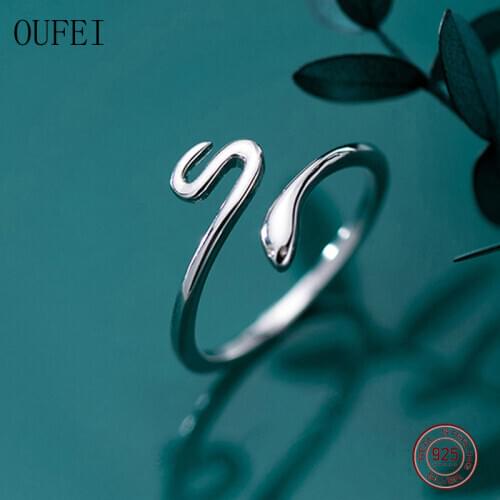 Snake Ring Women 925 Sterling Silver Opening Rings For Girl Fine Jewelry 2020 New Trend Girl Gift Silver Accessories