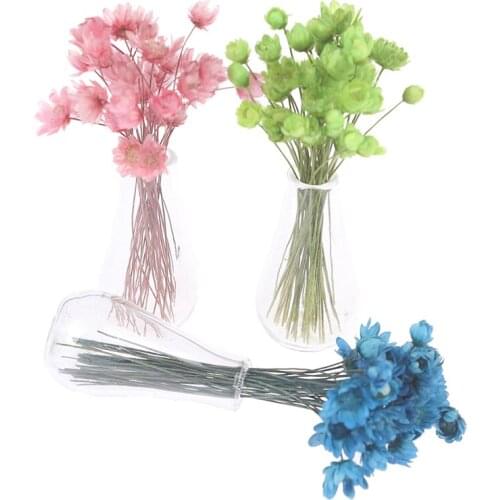 1:12 Dollhouse Miniature Glass Dried Flower Vase Flower Arrangement Pot Model For Dollhouse Decoration New