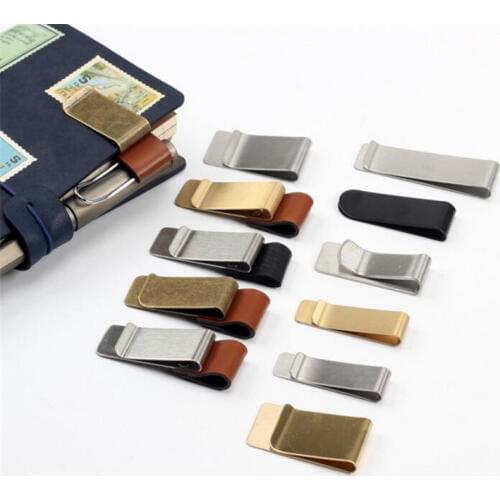 1pcs w29 Arrival Leather Stationery Stainless Steel Stationery For w17 Document Diary Creative School w48 Clip Metal