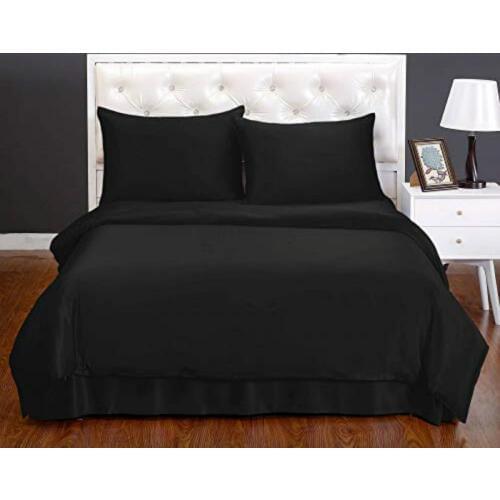 100 Mulberry 19 momme Seamless 1 Silk Bed Flat Sheet+2 19MM Silk Standard Oxford Pillowcases 3pcs Bedding Set Luxury