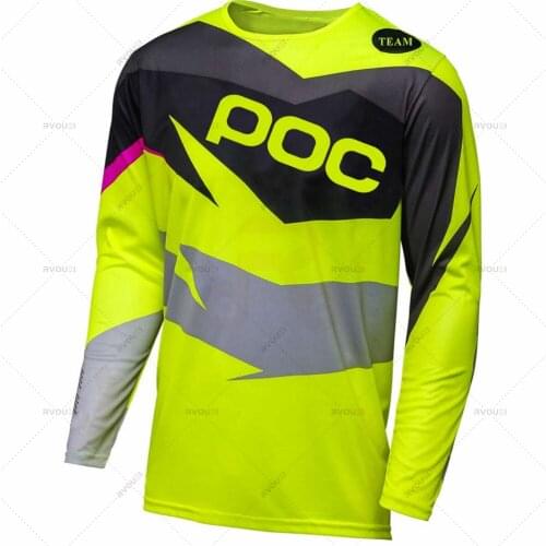 2021 Mens Downhill Jerseys MTB TEAM POC Mountain Bike Shirts Offroad DH Motorcycle Jersey Motocross Sportwear Clothing FXR bike