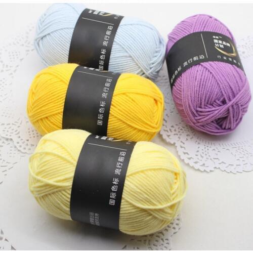50g DIY Sweater 22 Colors Crochet Yarn Milk Cotton Yarn Baby Wool Yarn for Knitting Children Hand Knitted Yarn Knit Blanket Toy