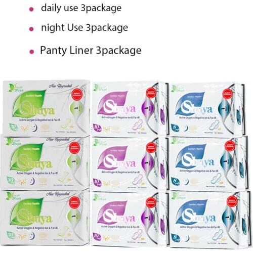 9Pack Anion Menstrual Pad For Women Towels Organic Cotton Anion Pads Sanitary Napkin Panty Liners Feminine Hygiene Product