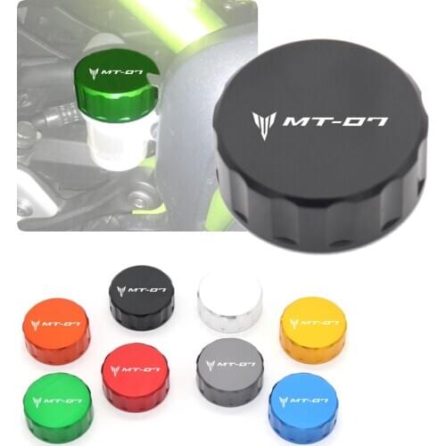 Motorcycle Accessories CNC Aluminum Rear Brake Fluid Reservoir Cap Oil Cup For YAMAHA MT-07 MT07 FZ-07 FZ07 2014-2017