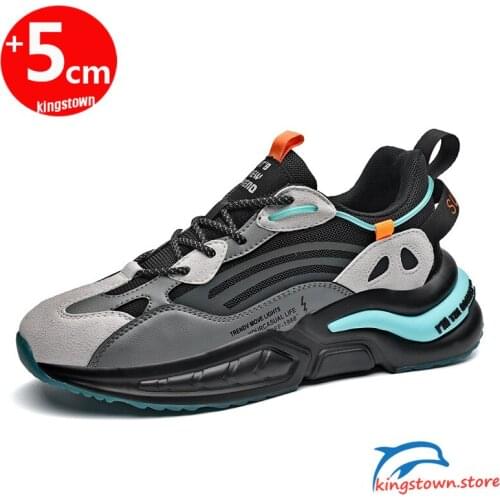 White Sneakers Man Elevator Shoes Height Increase Shoes for Men Height Shoes Insole 5CM Couple Sports Shoes