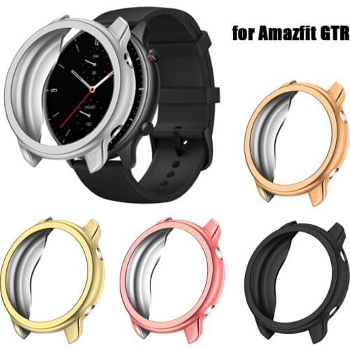 Plating TPU Cover for Huami Amazfit GTR 2 GTR 47mm Watch Case Shell Protector Frame for Xiaomi GTR 2/GTR 47mm Bumper
