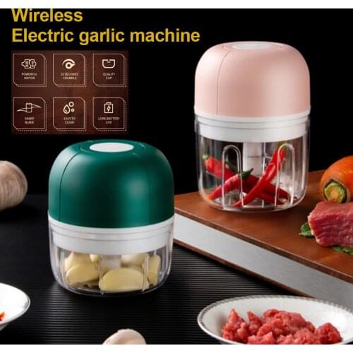 Home Multifunction Electric Garlic Chopper Mini & Portable Food Chopper Wireless Food Mincer for Ginger Onion Vegetable Meat Nut