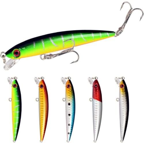 FISHINAPOT 1PCS 9cm/6.2g Minnow Fishing Lures Wobblers Quality Artificial Hard Crankbaits 3D Eyes Carp Pesca Fishing Tackle