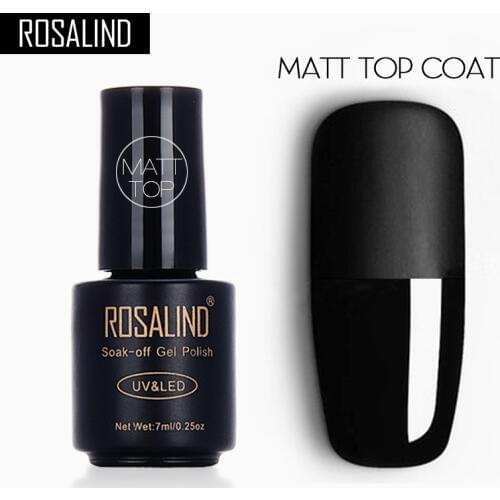 ROSALIND 7ML Matte Top Coat Gel Polish For Nail Salon Design Matt Gel Lacquer Long Lasting Nail Art Gel of Nails Manicure