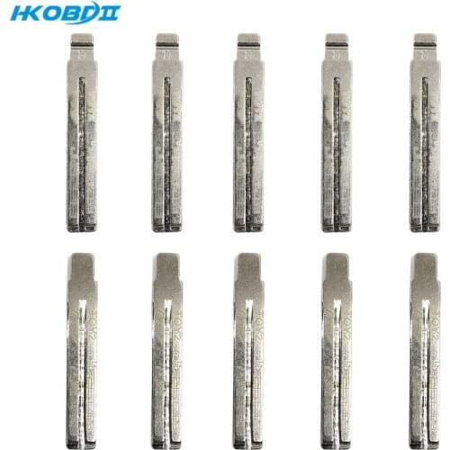 HKOBDII 10PCS 77# TOY2 Engraved Line Blank Scale Uncut KD Key Blade for Toyota for Lishi 2 in 1 Tool