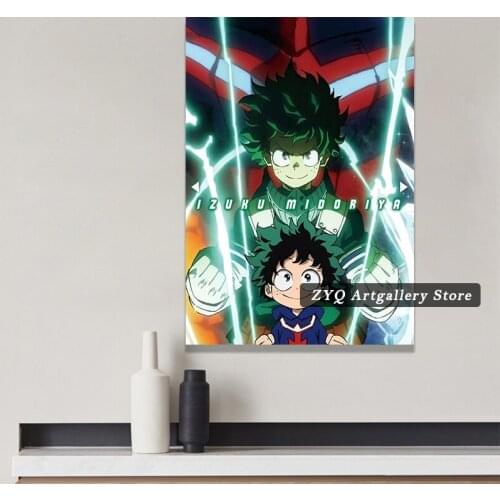 Canvas Anime Midoriya Izuku My Hero Academia Pictures Home Decoration Paintings Poster HD Prints Wall Art Modular Living Room