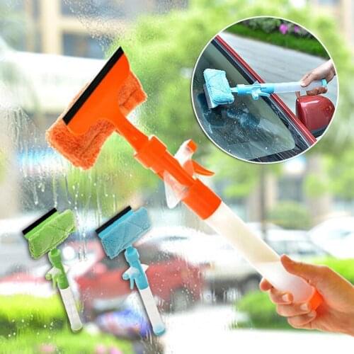 Glass Cleaning Tool Multifunctional Double Sided Long Handle Household Spray Wiper For Home Car H88F