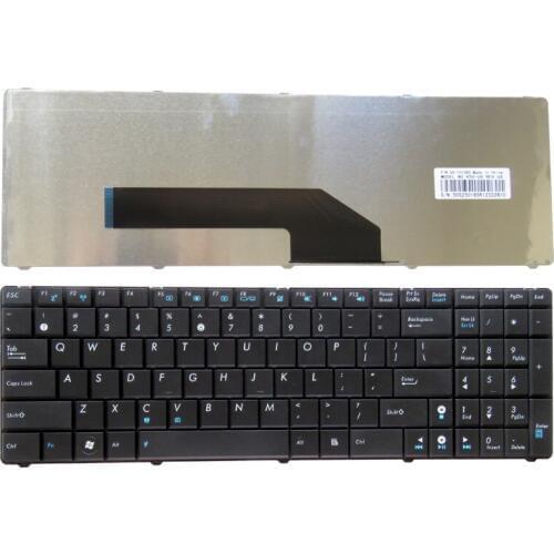 GZEELE NEW English US laptop Keyboard for ASUS K70 K70A K70AB K70AC K70AD K70AE K70AF K70I K70IC K70ID K70IJ K70IL K70IO black
