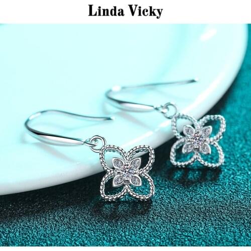 Женские серебрянные серьги LINDA VICKY China At AliExpress
