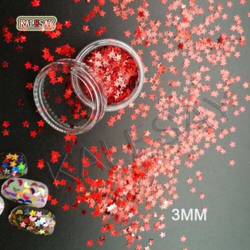 Fashion Sequins DIY Flat Star and Moon Sequin Paillettes Sewing Craft DIY Laser Red Nail Sequin Accessories Decorations