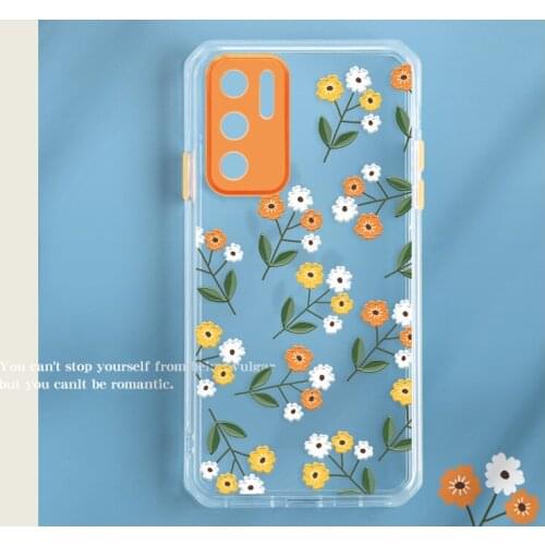 ASINA Soft TPU Case For Huawei P40 Lite P30 Pro Cover Cartoon Color Contrast Transparent Couple Cases For Nova 7 8 SE Pro Capa