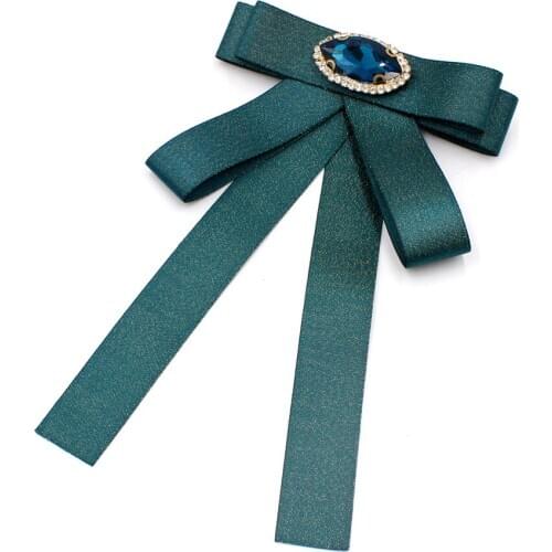 New Korean Version Groom Host Bow Tie College Style Handmade Streamer Rhinestone Bowtie Fashion Womens Accessories Gifts