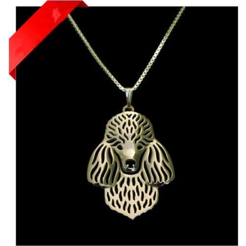 Gold & silver 1PCS Poodle Necklace Pendant Dog Jewelry for Pet Lovers Poodle Cute Chain