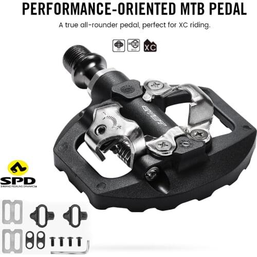 Nylon DU+bearing MTB Mountain XC Clipless Pedals Bike SPD bicycle cycling Pedals Inc Cleats Self-locking pedal bicycle parts