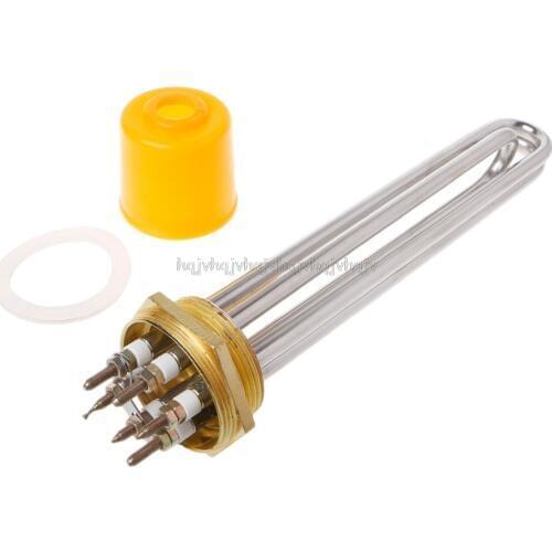 3KW /4.5KW/ 6KW 220V Water Tank DN40 Heating Pipe Water Heater Electrical Immersion Element Air Energy D03 19 Dropship