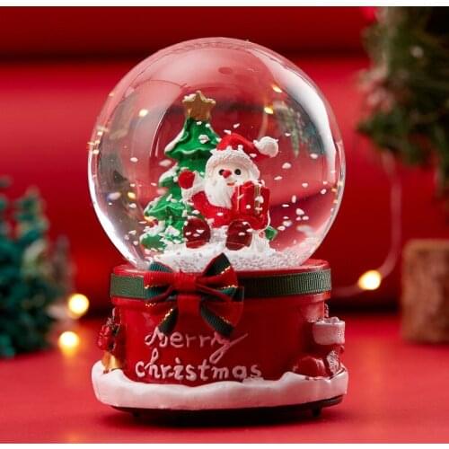Christmas crystal ball music box floating snowflakes creative gifts for children children boys girlfriends girlfriends teacher