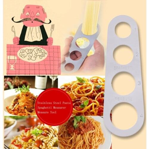 Silver Accurately and easily measures Stainless Steel Pasta Spaghetti Measurer Measure Tool Kitchen Gadget