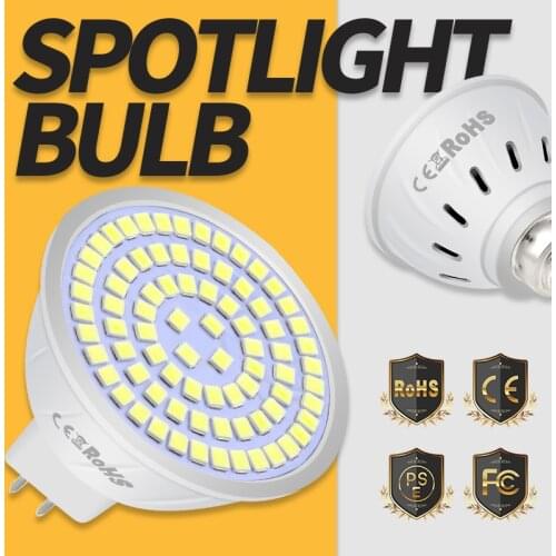 LED Spotlight GU10 Lamp MR16 Bulb E27 220V Lamp Bulb E14 Smart LED B22 Spot Light 3W 5W 7W Flood Light Home Ampoule TV Kitchen